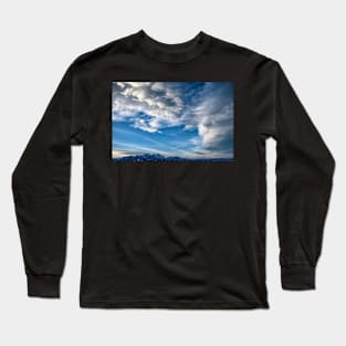 Cloudy Sky Over the Flatiron Mountains Long Sleeve T-Shirt